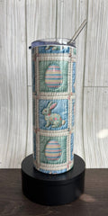 20 Ounce Stainless Steel Tumbler-Patchwork quilt design
