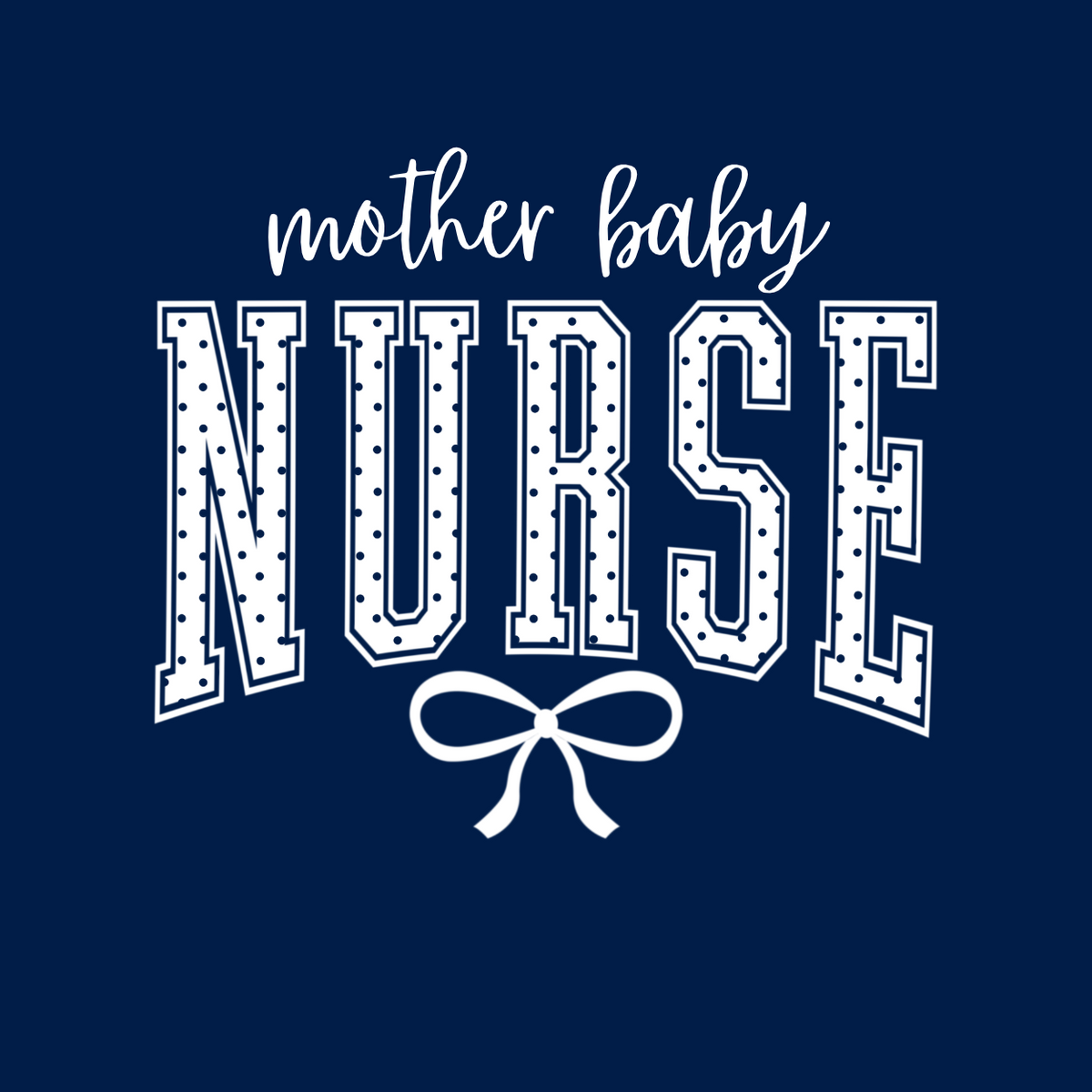 Mother Baby Nurse Long Sleeve t-shirts and Crewnecks (Polka Dots)
